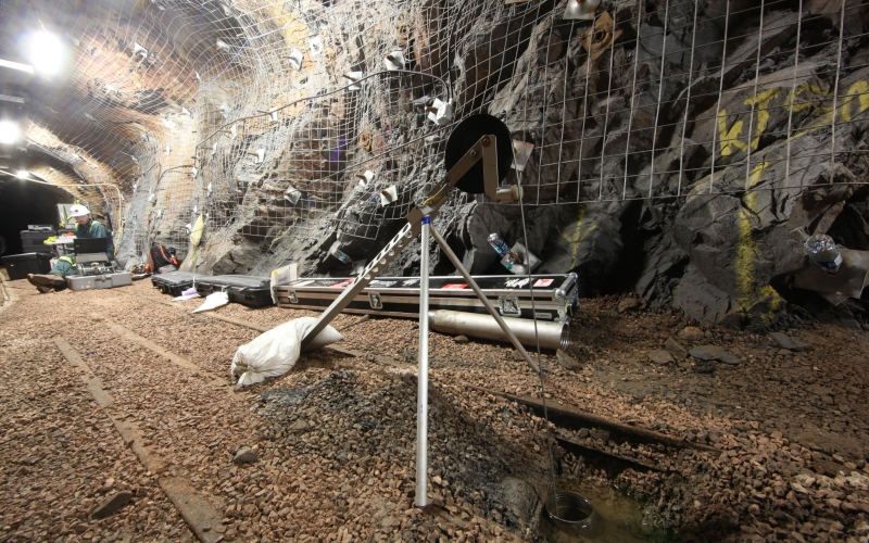 kISMET lowered monitoring equipment into a borehole underground. 