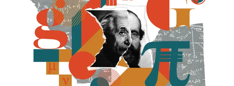 Image illustrates coevolution of math and physics