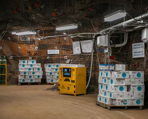 The Refuge Chamber is outfitted with MineARC Systems CO2 scrubbers as a secondary air supply system. Photo by Nick Hubbard.