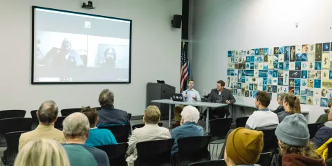 A presentation in the classroom